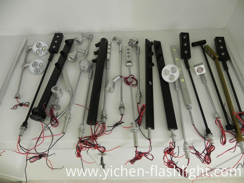 Silver/Black 3X1w LED Flexible Jewelry Spotlight for Watches Shop LC7317-3